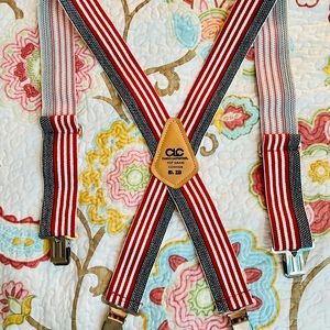 NWOT 🇺🇸 Custom Leathercraft Heavy Duty Suspenders USA #110 🇺🇸